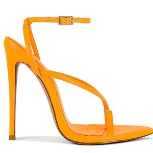 Femme LA Orange Stiletto Sandals, new, size 39